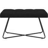  Klupa s gumbastim tkanjem Crna 80 x 40 x 46 cm Tkanina | shoptok.hr