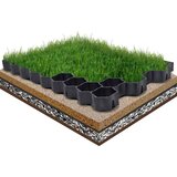  Rešetke za travu 16 kom crne 60 x 40 x 3 cm plastične | shoptok.hr