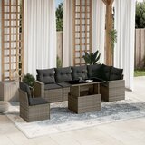 vidaXL 7-dijelni set vrtnih sofa sivi od poliratana | shoptok.hr