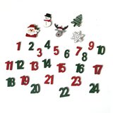  Ukrasi Advent kalendar | 29 kom (drveni novogodišnji ukrasi) Cijene