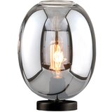 Fischer & Honsel Črna namizna svetilka s steklenim senčilom (višina 27 cm) Nayla – Cene