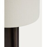 Kave Home Bijela/tamno smeđa stolna lampa od masivnog kaučuka s tekstilnim sjenilom (visina 48 cm) Niani – | shoptok.hr
