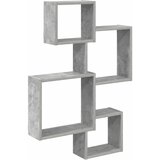 Police u obliku zida Zidna montaža Siva 64 x 13,5 x 91,5 cm | Shoptok.si