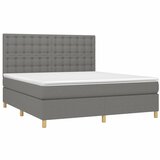  box spring s madracem LED tamnosivi 180x200 cm tkanina | shoptok.hr