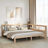 vidaXL Knjižna postelja brez vzmetnice 180x200 cm trdna borovina | Shoptok.si