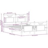 vidaXL Posteljni okvir brez vzmetnice hrast 140x190 cm inženirski les | Shoptok.si