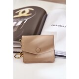  Card Holder With Gold Keychain Eco Leather Beige Iritinme | shoptok.hr