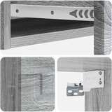Stolna montirana na zid Siva sonoma 87,5 x 34,5 x 17 cm | shoptok.hr