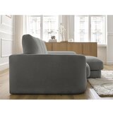 Bobochic Paris Temno siva kotna sedežna garnitura iz tkanine bouclé (desni kot/z ležalnikom) Leonore – | Shoptok.si