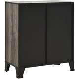 Ormarić za pohranu sivi 72 x 36 x 82 cm od metala i MDF-a | shoptok.hr