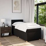 vidaXL Krevet s oprugama i madracem crni 100 x 200 cm od tkanine | shoptok.hr
