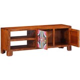 vidaXL TV ormarić Višebojni 110x30x40 puno drvo bagrem | shoptok.hr