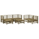Maison Chic Seti vrtnega pohištva - Vrtna garnitura - Vrtni pohištvo set 7-delna impregnirana borovina, (21807951) | Shoptok.si