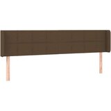  Uzglavlje s ušima tamnosmeđe 163x16x78/88 cm od tkanine | shoptok.hr