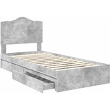 s od storage Betonski sivi 90 x 190 cm Konstruirano drvo | shoptok.hr