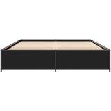  Okvir kreveta crni 140 x 200 cm od konstruiranog drva i metala | shoptok.hr