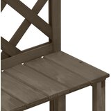  Stalak za biljke s rešetkom sivi 70x42x115 cm masivna jelovina | Eponuda.com