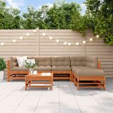  Set lounge namještaja za vrt 7 pcs Vosak Smeđa Masivna borovina - Voštano smeđa | shoptok.hr
