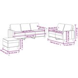 vidaXL 3-dijelni set sofa s jastucima boja cappuccina od umjetne kože | shoptok.hr