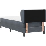 Box Spring krevet s madracem tamnosive boje 80x200 cm od baršuna | shoptok.hr