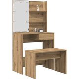  Toaletni stolić s LED-om Artisan hrastovinom izrađenim drvom Cene