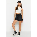 Trendyol Shorts - Black - High Waist Cene