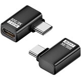 INF 240W 80Gbps USB-C ženski na USB-C moški adapter s stranskim upogibom - 2 kosa Black, (5000291439) | Shoptok.si