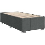 vidaXL Box spring postelja z vzmetnico temno siva 90x200 cm blago | Shoptok.si