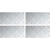  Aluminijaste checker plošče 4 kosi Nedrseče 40x20 cm, (22015007) | Shoptok.si