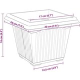  Kvadratna saksija za cvijeće 24 pcs Crvena cigla - Crvena cigla 33 x 33 x 26 cm 24 | shoptok.hr
