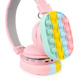 OXE Bluetooth brezžične otroške slušalke Pop It, roza | Shoptok.si
