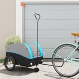 vidaXL Kolesarska prikolica črna in modra 45 kg železo | Shoptok.si