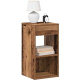 vidaXL Nočne omarice s predalom 2 kosa starinski les 35x34x66,5 cm | Shoptok.si