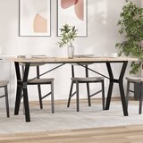  Blagovaonski stol Y-oblika 160x80x75,5 cm od borovine i čelik | shoptok.hr