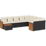  The Living Store Vrtna sedežna garnitura 10-delna z blazinami črn poli ratan - Vrtna Sedežna Garniture, (21460982) | Shoptok.si