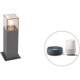 QAZQA Pametna industrijska stoječa zunanja svetilka antracitna 30 cm vključno z WiFi P45 - Danska | Shoptok.si