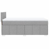  Okvir kreveta s oprugama i madrac svjetlosivi 90x200cm tkanina | shoptok.hr