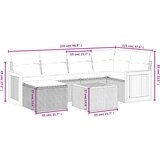  7-dijelni set vrtnih sofa od poliratana s jastucima crni | shoptok.hr