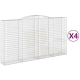  Lučne gabionske košare 4 kom 400x50x220/240cm pocinčano željezo | Eponuda.ba