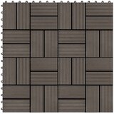  Pločice za decking 22 kom. Tamno smeđa 30 x 30 cm WPC | shoptok.hr