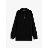 Koton Half-Zip Sweatshirt Standing Neck Long Sleeve Cene