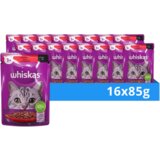 Whiskas vlažna hrana za mačke, sa govedinom, 16x85g cene