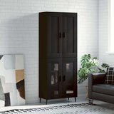  Visoka komoda crni 69 5x34x180 cm konstruirano drvo Cijene