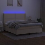  box spring s madracem LED krem 180x200 cm od tkanine | shoptok.hr