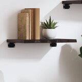 Maison Chic Stenska polica - Viseča Polica temno rjava 40x30x2 cm trdna hrastovina, (21784583) | Shoptok.si