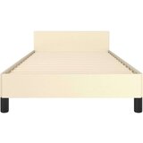 Posteljni okvir z vzglavjem krem 90x190 cm umetno usnje, (20904326) | Shoptok.si