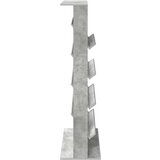  Polica za časopise s policom Betonski sivi 70 x 41 x 156 cm | shoptok.hr
