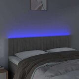  LED posteljno vzglavje svetlo sivo 144x5x78/88 cm žamet, (20938528) | Shoptok.si