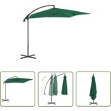  The Living Store Previsni senčnik z jeklenim drogom 250x250 cm zelen - Previsni Senčnik, (21743628) Cene