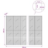  Gabion s 5 mm žicom i mrežom 5x5 cm 750x10x200 cm | shoptok.hr